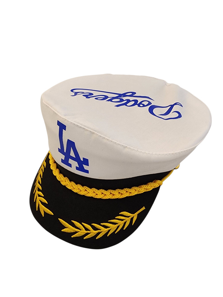 CAPTAIN HAT, WHITE / BLUE LOGOS / LA/ FAN DODGERS