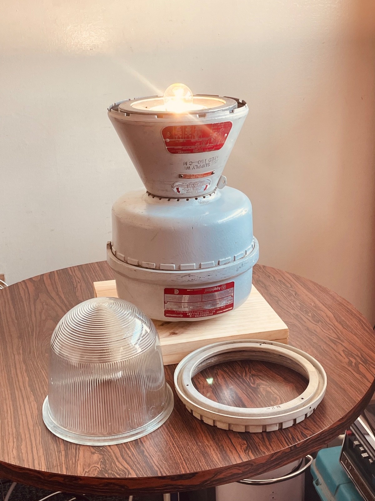 Table Lamp Appleton Codemaster, converted to regular bulbs Explosion proof