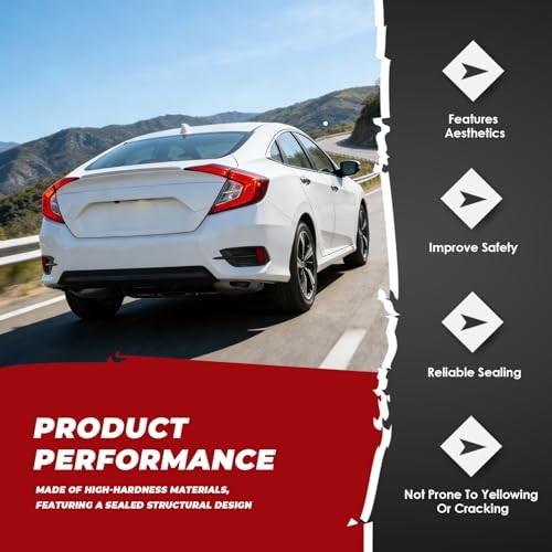 Outer Tail Light Halogen Left Side Compatible with Civic Sedan 2016-2020 w/o