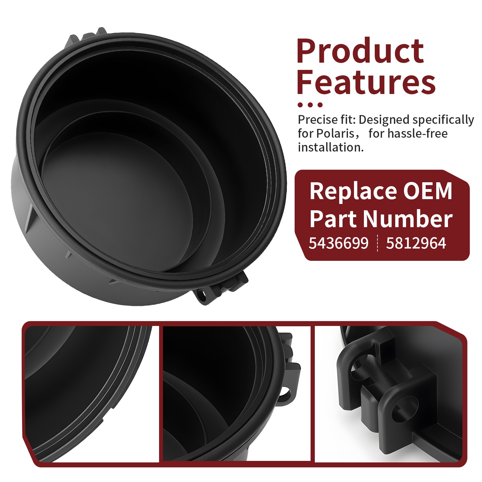 Air Box Cover w/ Seal For Polaris Ranger 400 500 700 800 Crew XP 5436699 5812964