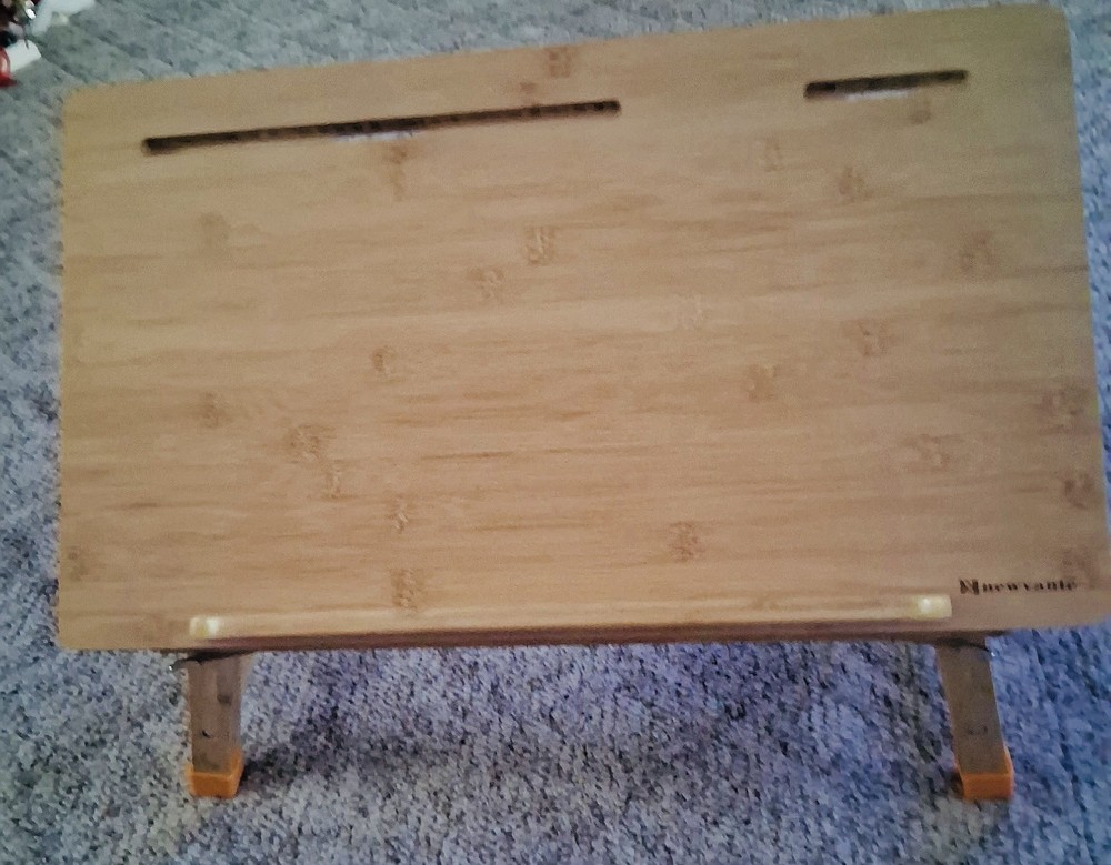 Eco Friendly Bamboo Drawing Table Laptop Desk Adjustable Drafting Bed Tray