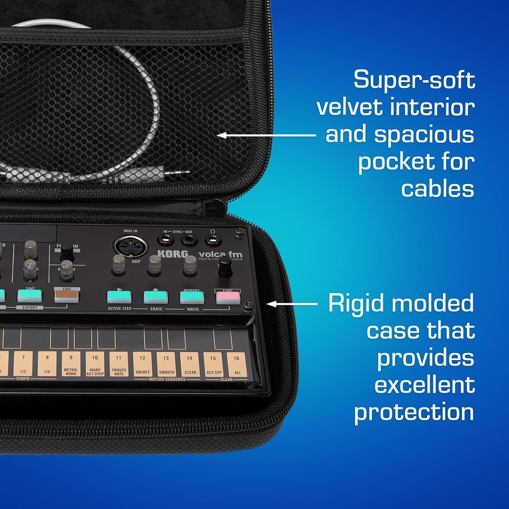 Korg Volca Case - Custom-Fitted Compact GLIDE Case for Travel