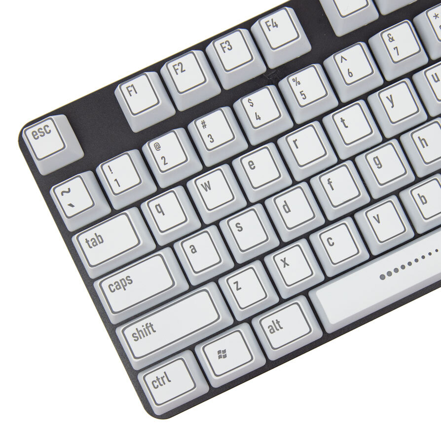 OEM Borderlit Shinethrough Keycaps - White