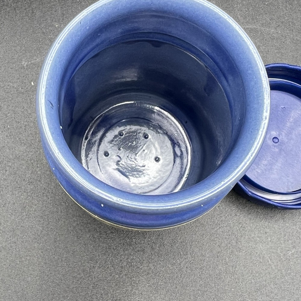 German Mustard Crock Jar With Fitting Lid