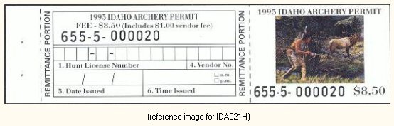 D2K Idaho Archery 1995 $8.50 with info tab