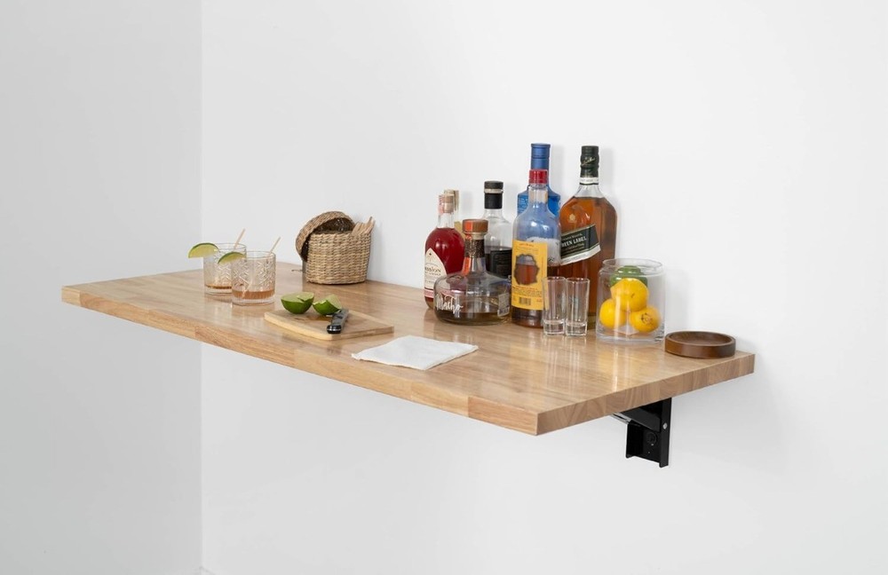 (48")SafeRacks Heavy Duty Wall Mounted Folding Table | Collapsible Workbench