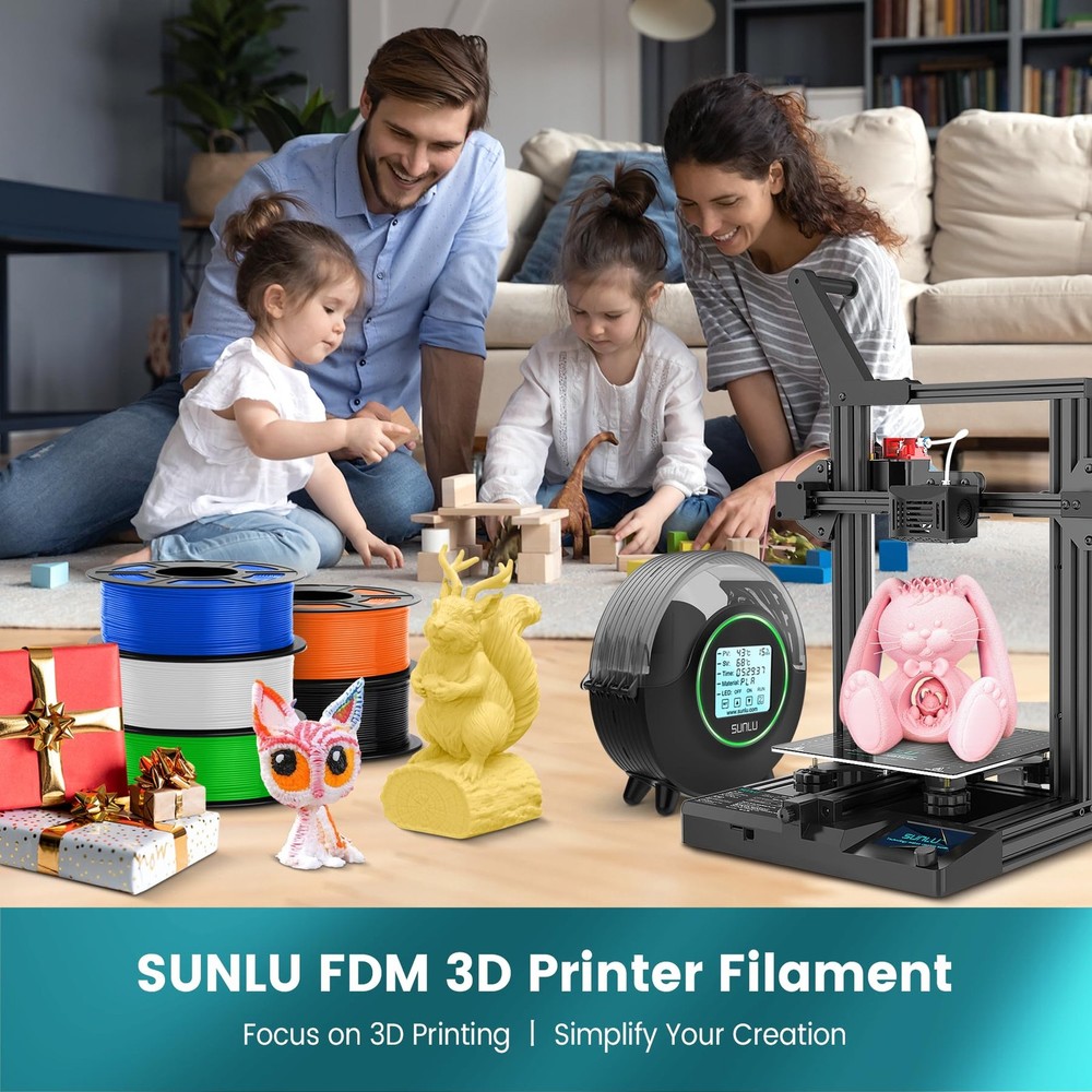 PLA 3D Printer Filament 1.75mm Black +/-0.02mm Dimensional Accuracy FDM Printer