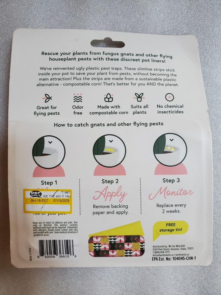 Gnat Traps - Sticky Tape for Pests - Includes Storage Tin