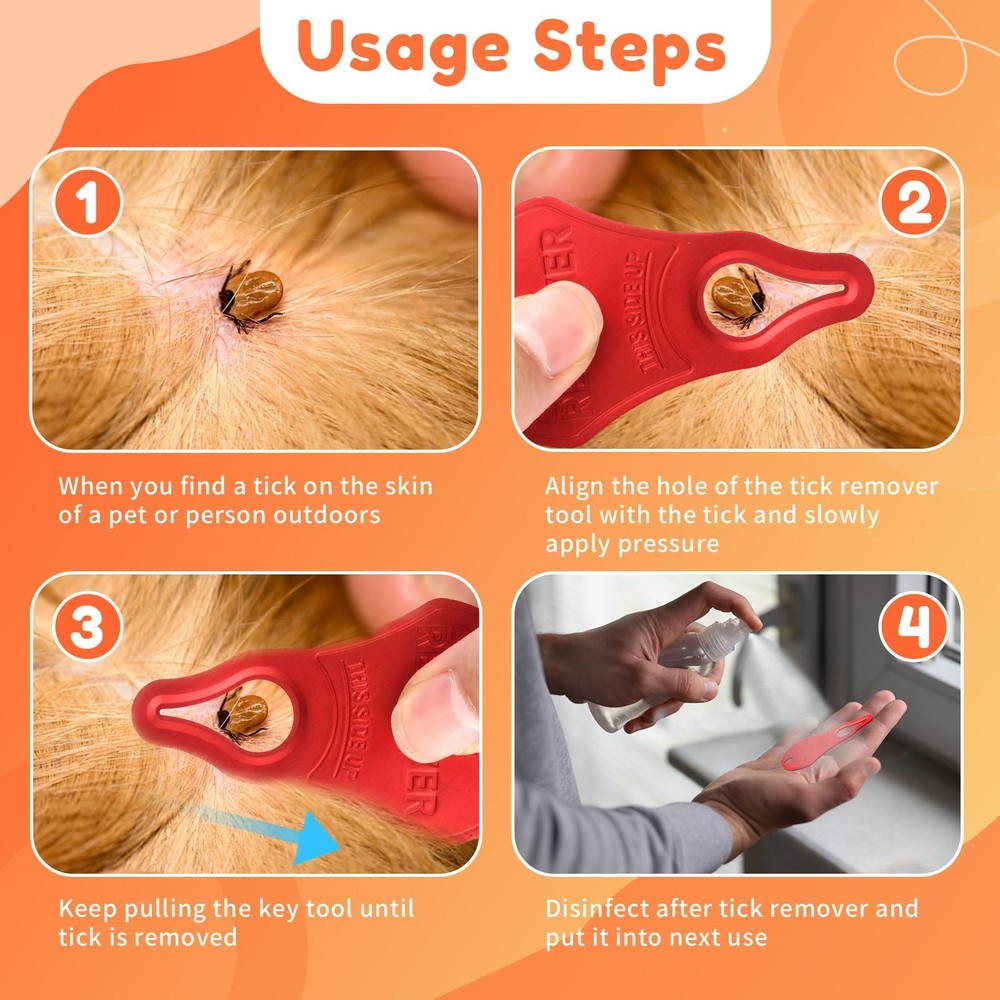 Dimsem 3 Pack Portable Tick Removal Tools, Tick Remover Tools for Dogs, Pets