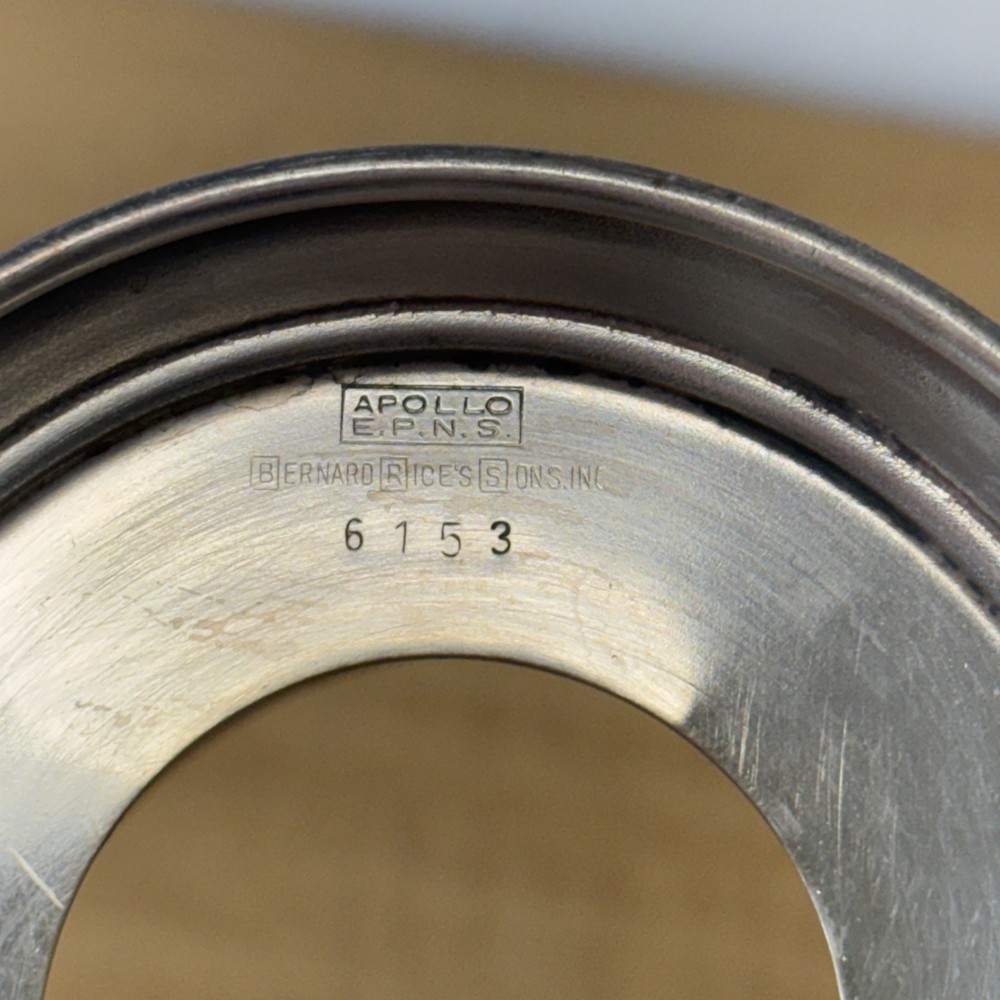 VINTAGE BERNARD RICE'S & SONS SILVERPLATE CANDLE HOLDER APOLLO EPNS # 6153