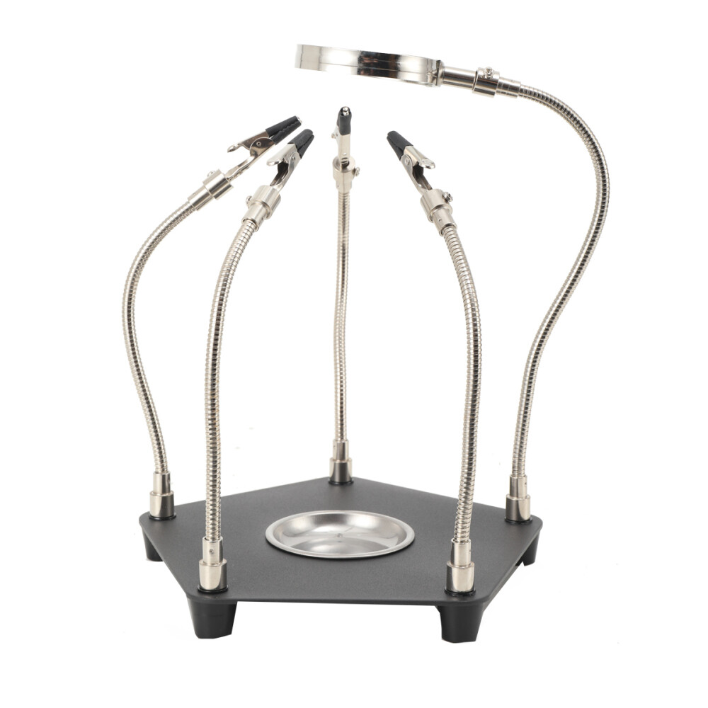 Helping Hands Soldering Station 4 Arms Third Hand Soldering Tool With Magnifier