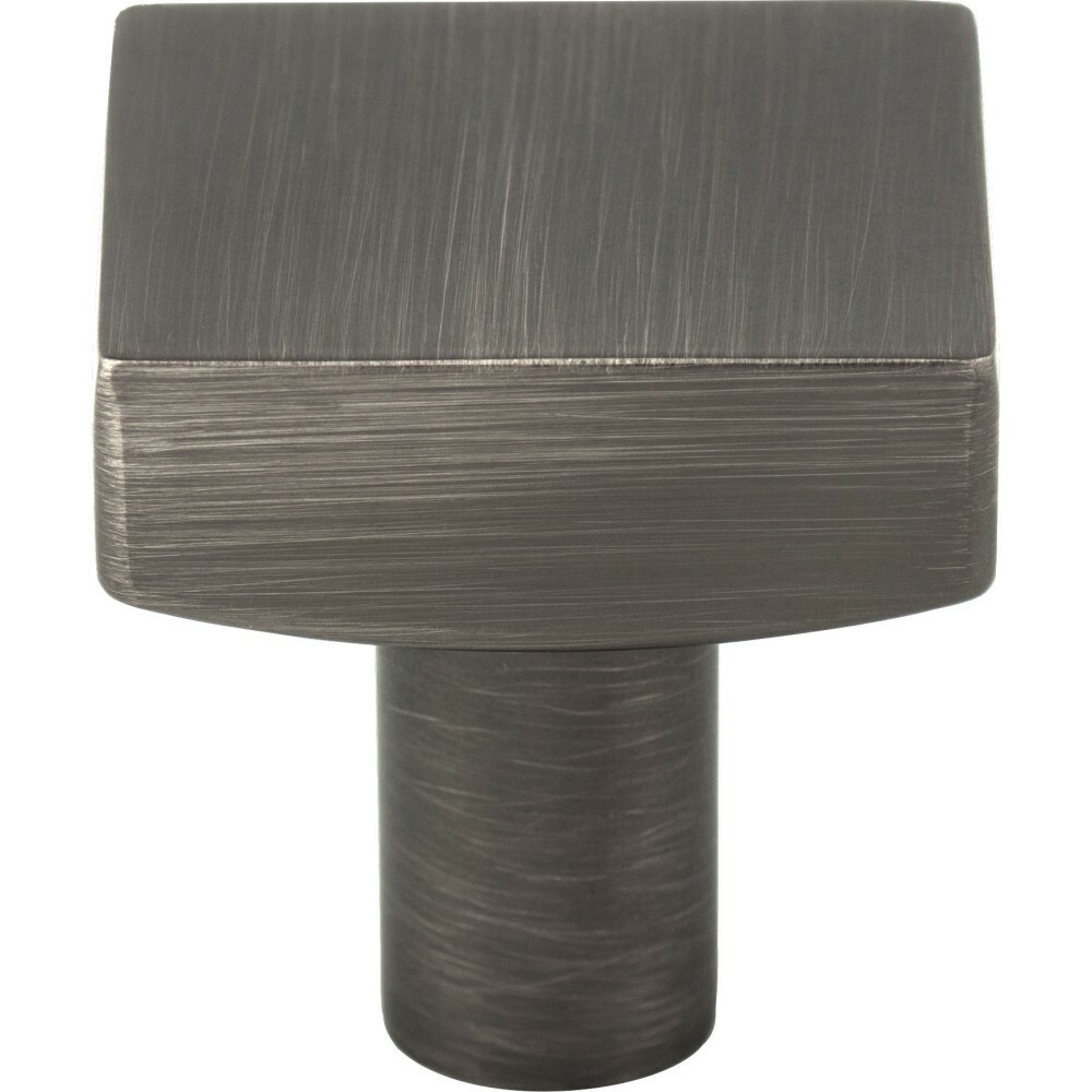 Brushed Pewter Kitchen Cabinet Square Knob Bathroom Pull Furniture Knobs 845BNBD