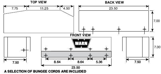 Warn 18250 Winch Cover WINCH ACCESSORIES