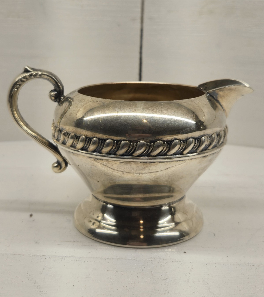 Sheridan Vintage Victorian Creamer Pitcher Silver on Copper