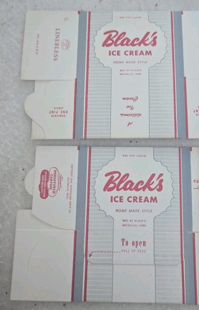Blacks Ice Cream PACKING WATERLOO IOWA