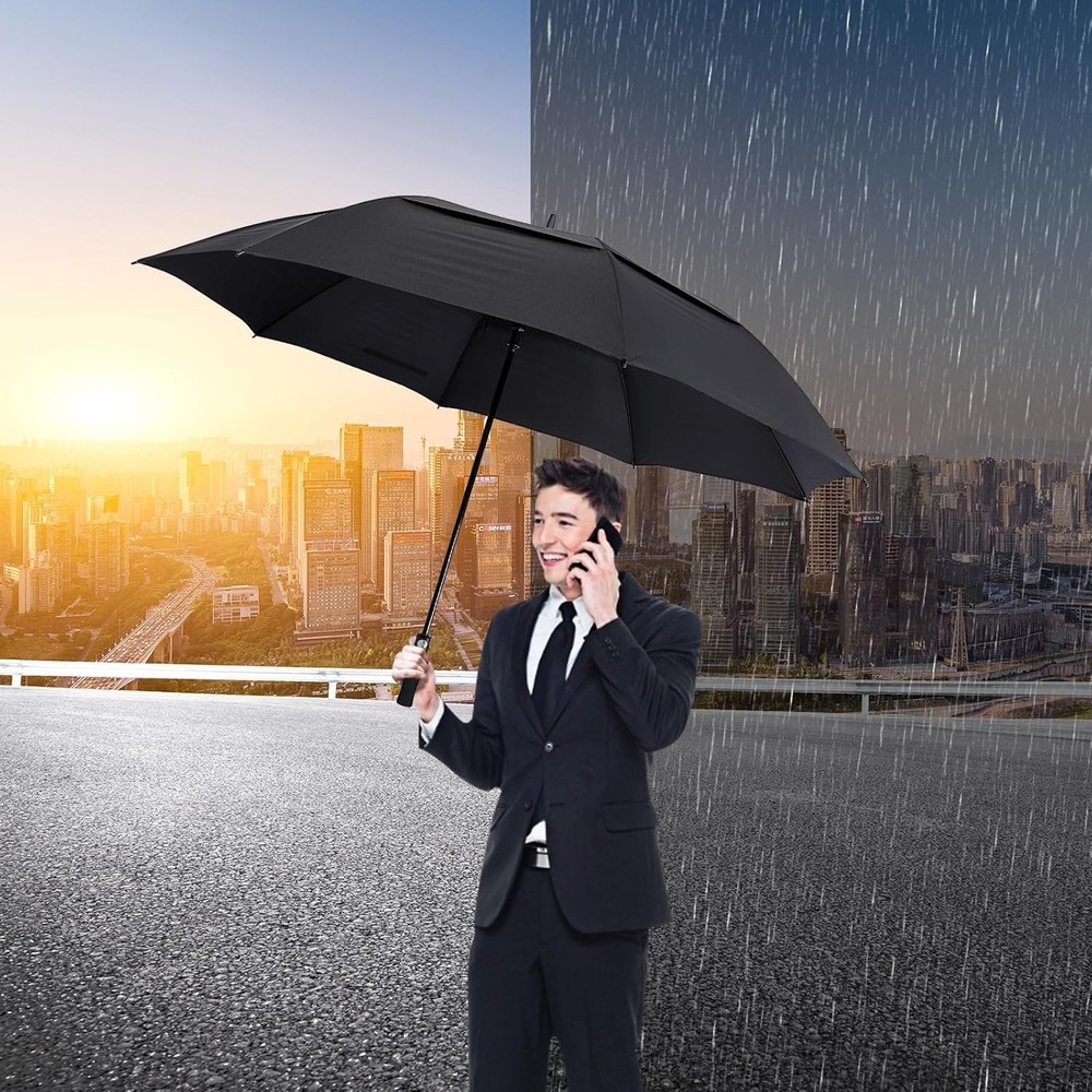 Ultimate Oversized Auto-Open Golf & Travel Umbrella - Windproof, Waterproof &...