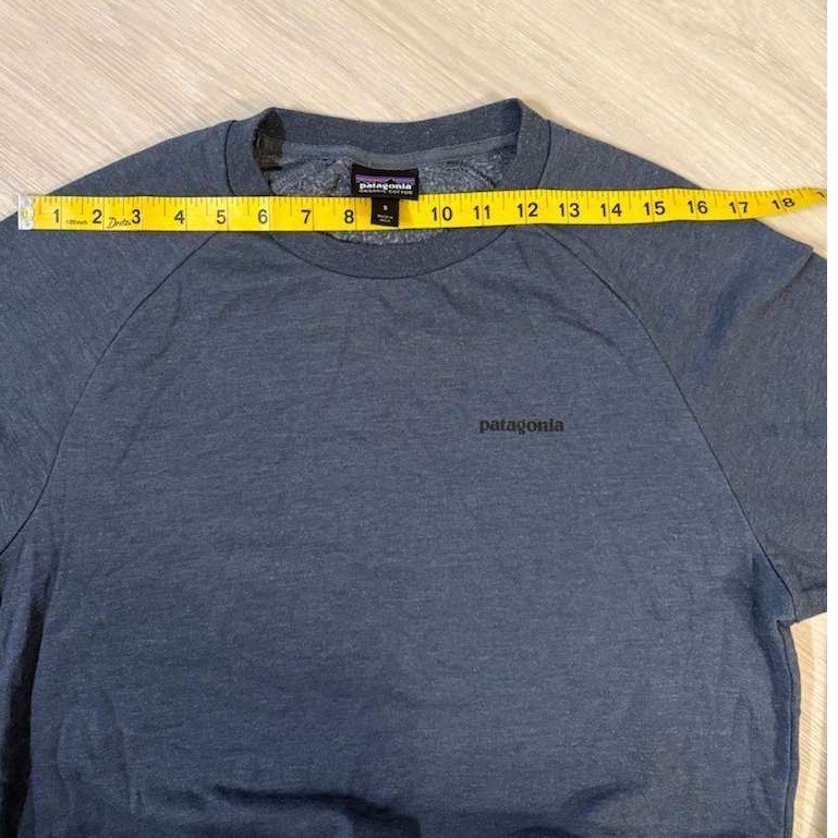 Patagonia Organic Cotton Long Sleeve Crewneck Pullover Shirt Men's Blue