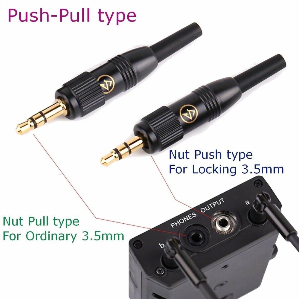 Mini-XLR TA4M 4P Male to Push-Pull 3.5mm Stereo Plug Cable Transmitter Bodypack