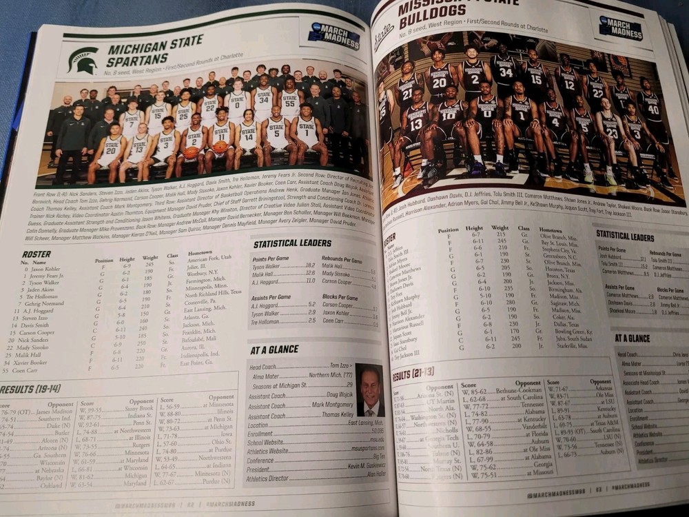 2024 NCAA March Madness Championship Guide Program All 68 Teams