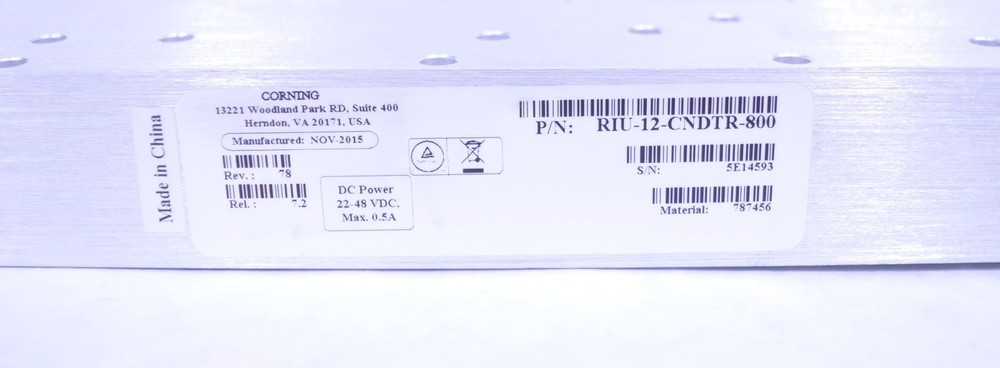 Corning MobileAccess RIU-12-CNDTR-800 800MHZ RF Conditioner Module