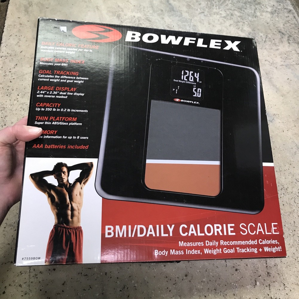 Bowflex BMI/Daily Calorie Scale (Goal Tracking / Super Thin ABS Glass Platform)