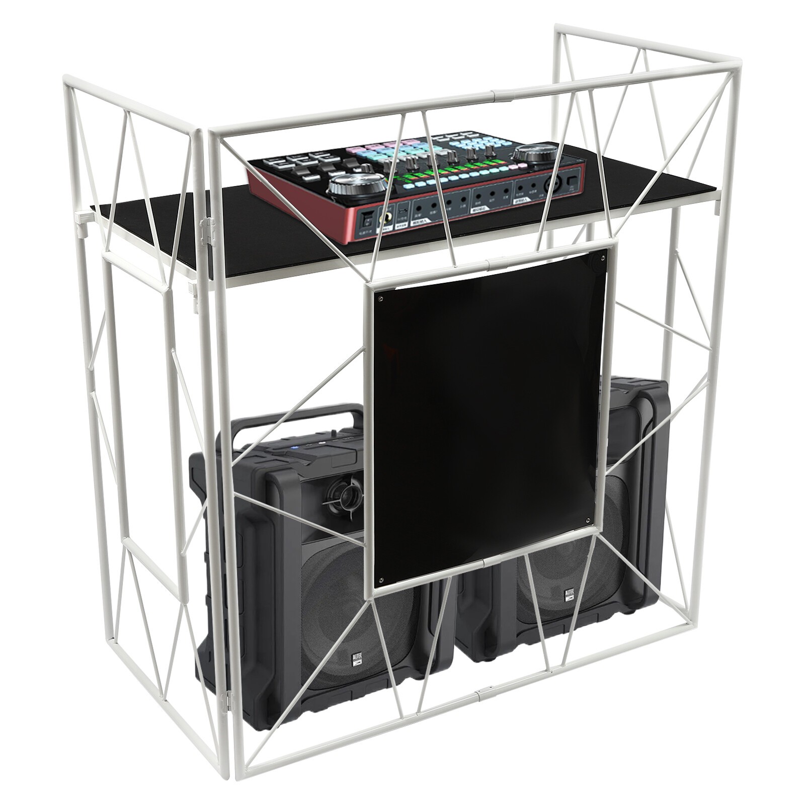 DJ Display Stand, DJ Event Booth Facade, Portable DJ Facade Booth Table, DJ Cont