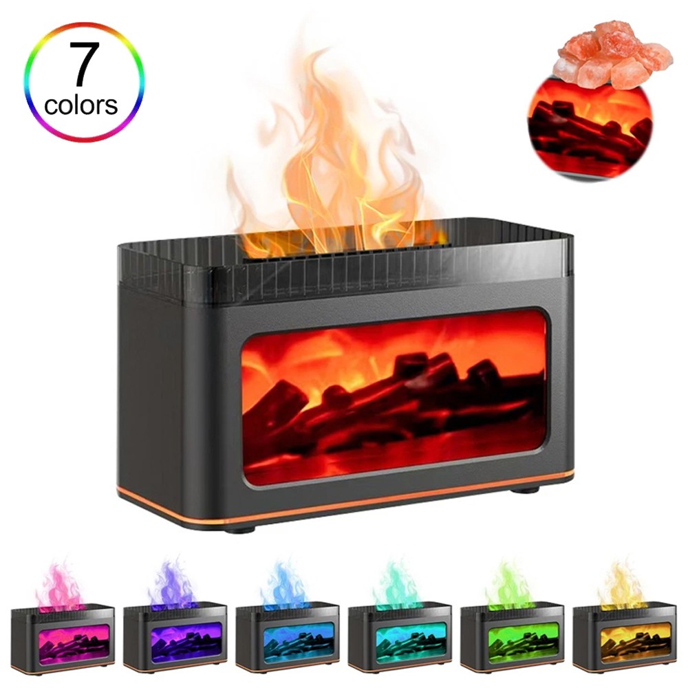 200ml Essential Oil Diffuser Volcano Fire Flame Aromatherapy Diffuser Ultrasonic