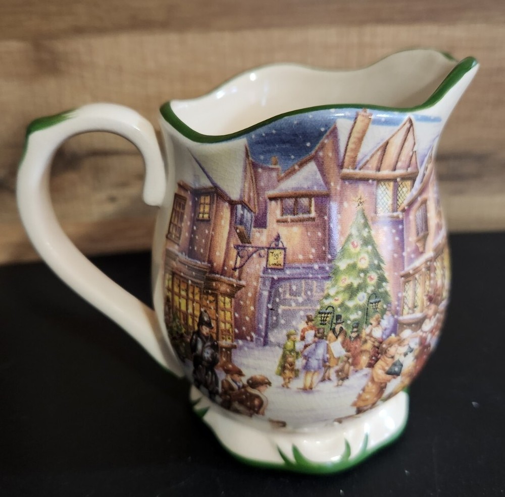 Victorian Pitcher Dickens Winter Christmas Scenes