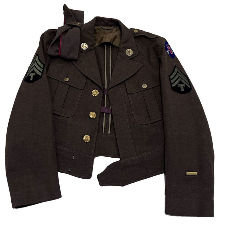 Vintage WW2 Ike Jacket Named With Patches