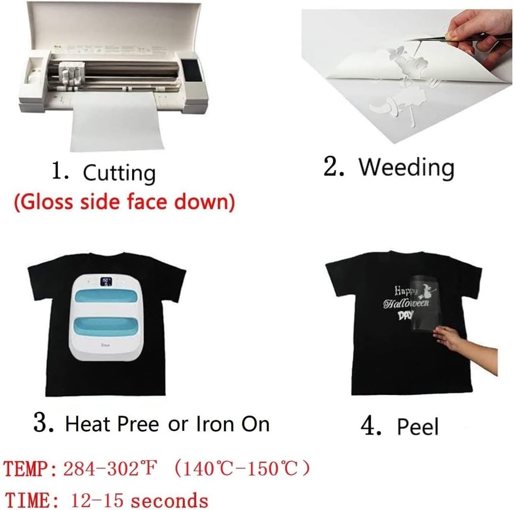 Puff Vinyl Heat Transfer, 3D Transfer Bundle Sheets Assorted