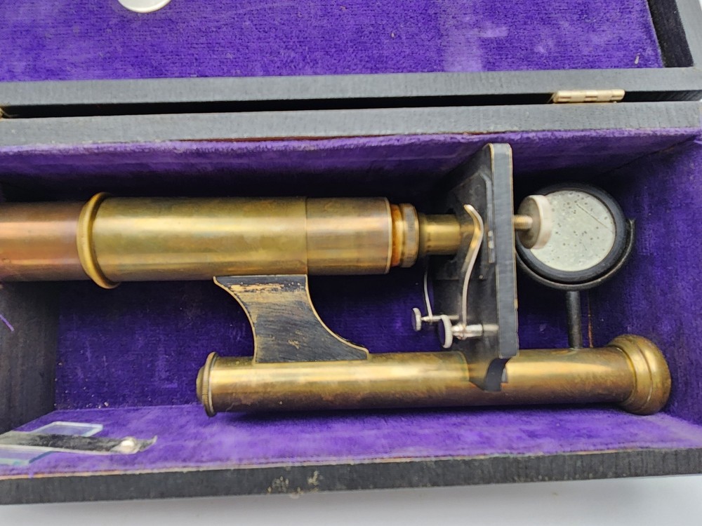 1900s 'Simplex' compound monocular microscope by Gundlach-Manhattan Optical Co