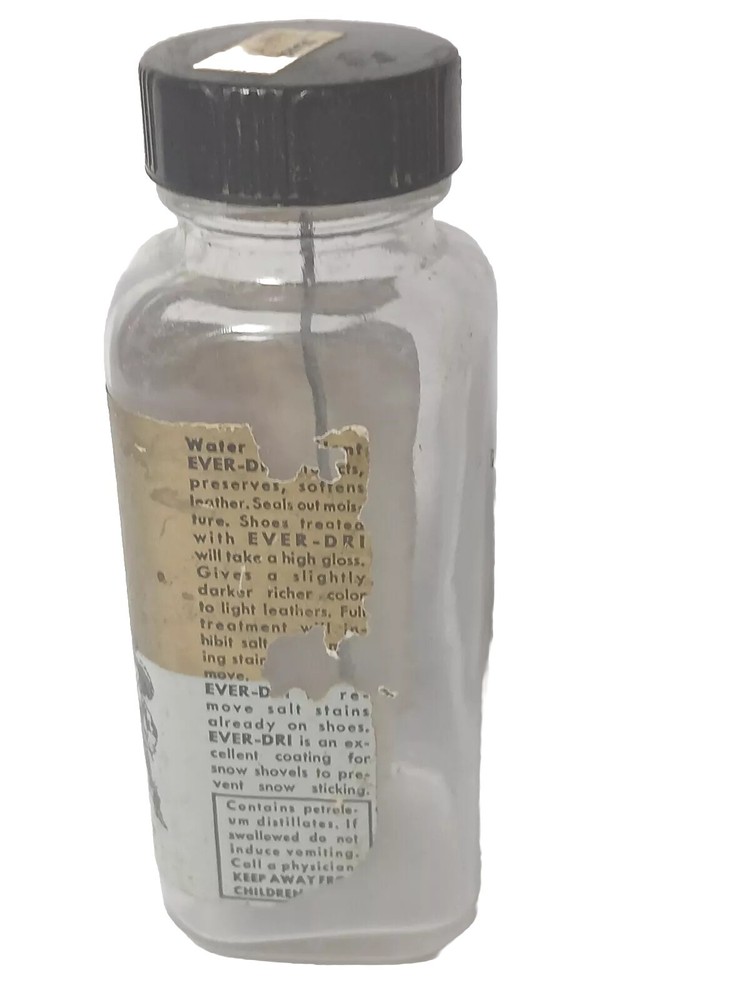 Vintage Cavalier Ever Dri Silicone Capped Glass Bottle Applicator Prop Empty