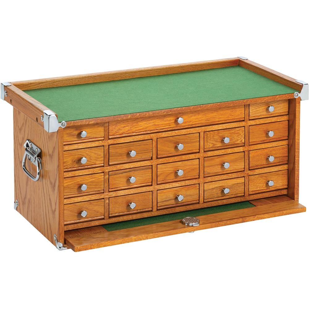 T33974 23" Series 18-Drawer Red Oak Mid-Riser
