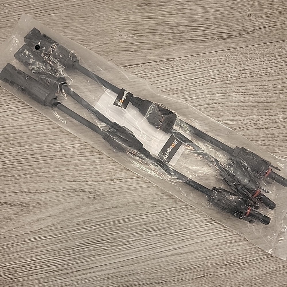 BougeRV Solar Connectors Y Branch Parallel Adapter Cable Wire Plug Solar Panel