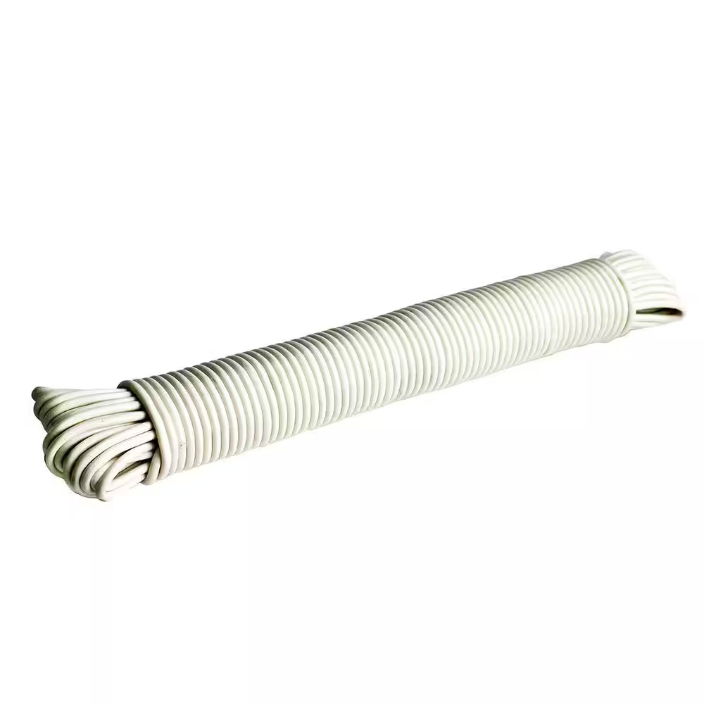 3/16 In. X 100 Ft. White Plastic Clothesline