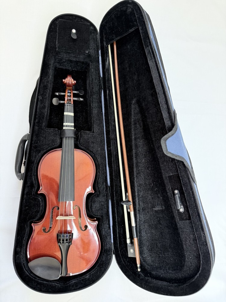Small Violin Solid Wood with Case and Bow