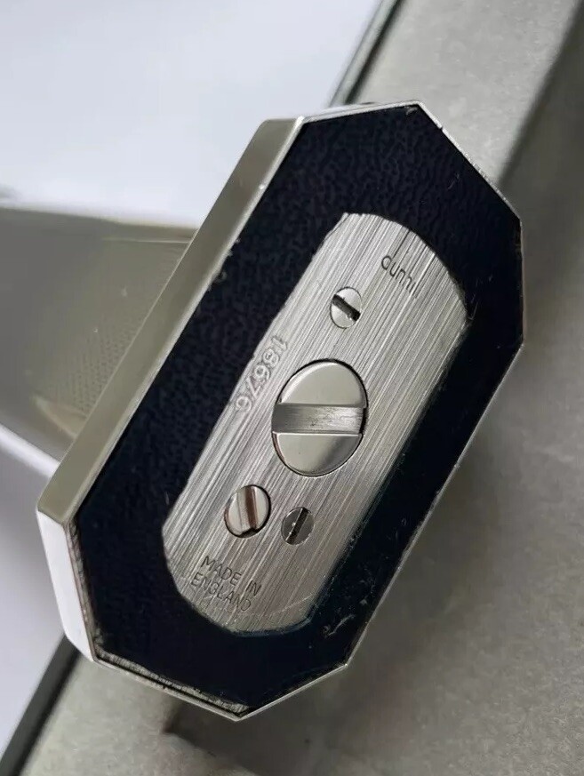 Mint Boxed Dunhill Silver ‘Barley’ Unique Table Lighter - Working