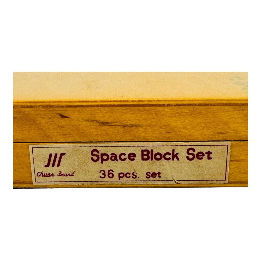 CHUAN BRAND 36pc SPACE BLOCK SET 0.101"-1"