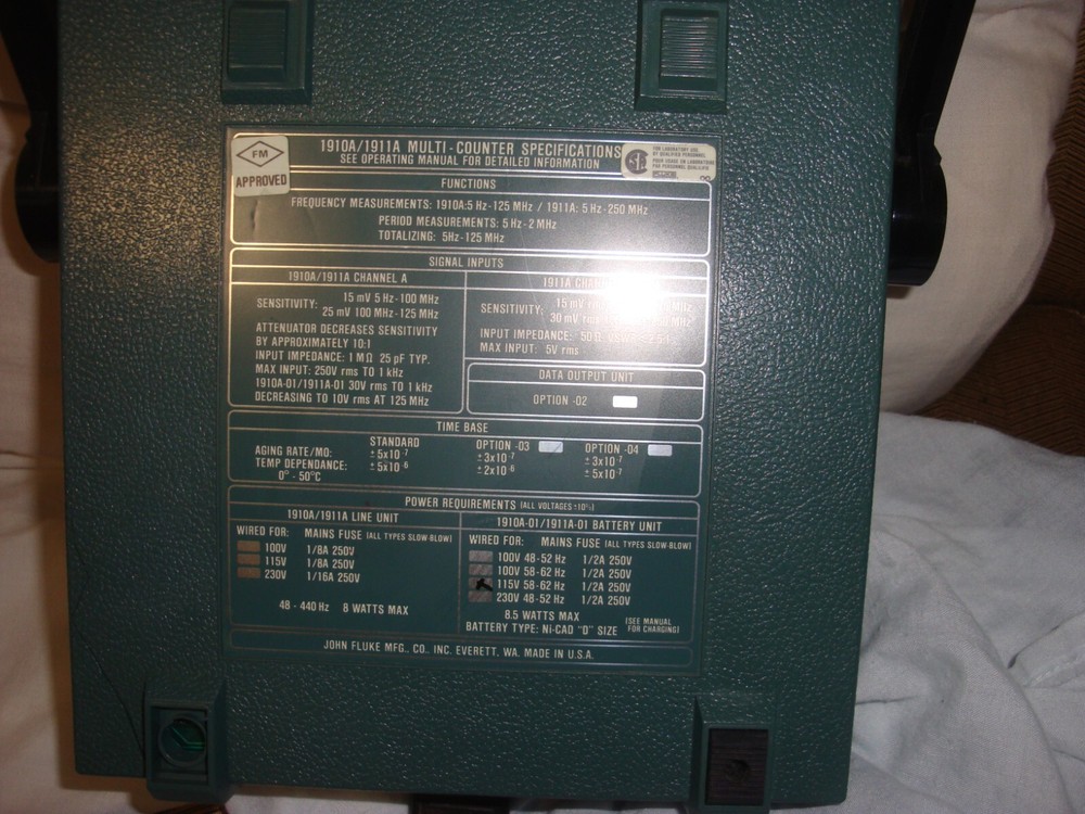 Fluke 1911A Multi-Counter with Online Operator's Manual