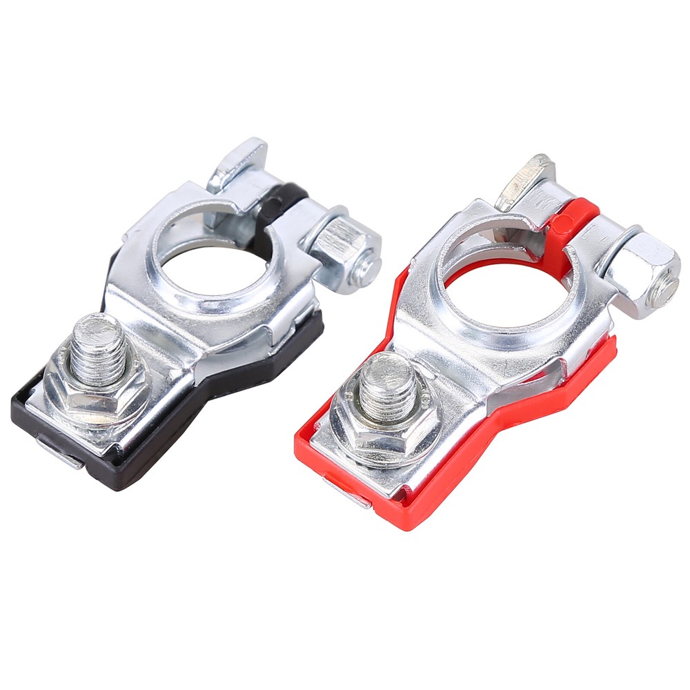 1 Pair Car Battery Terminal Clamp Clips Universal Connector Negative Positive