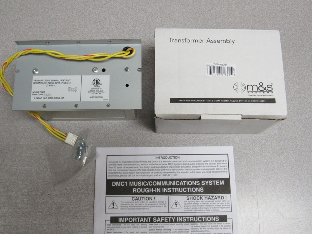 TE2 Transformer 24v TE2D for M&S DMC1CD, DMCBT, DMC1MP3