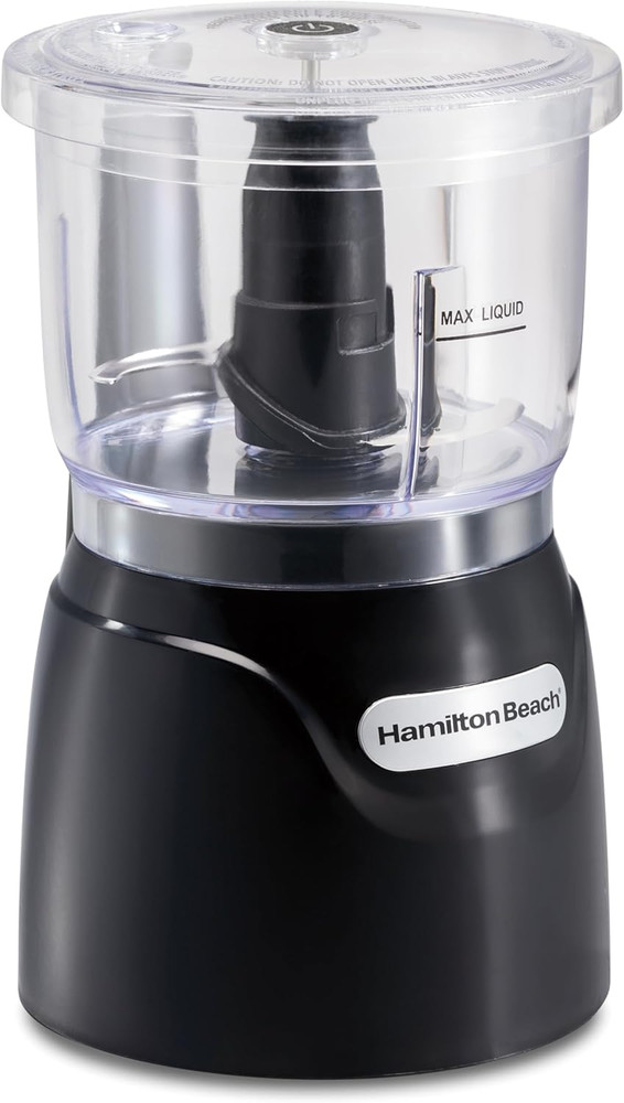 Hamilton Beach 3-Cup Electric Vegetable Chopper & Mini Food Processor, Black