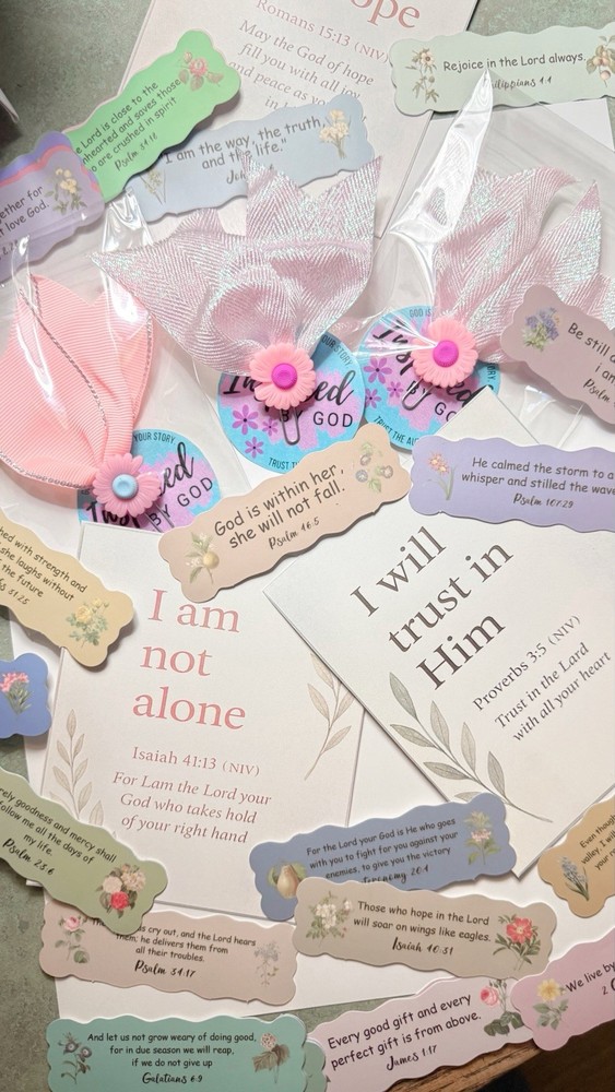 Bible Verse Cards, Stickers And Bookmark Set