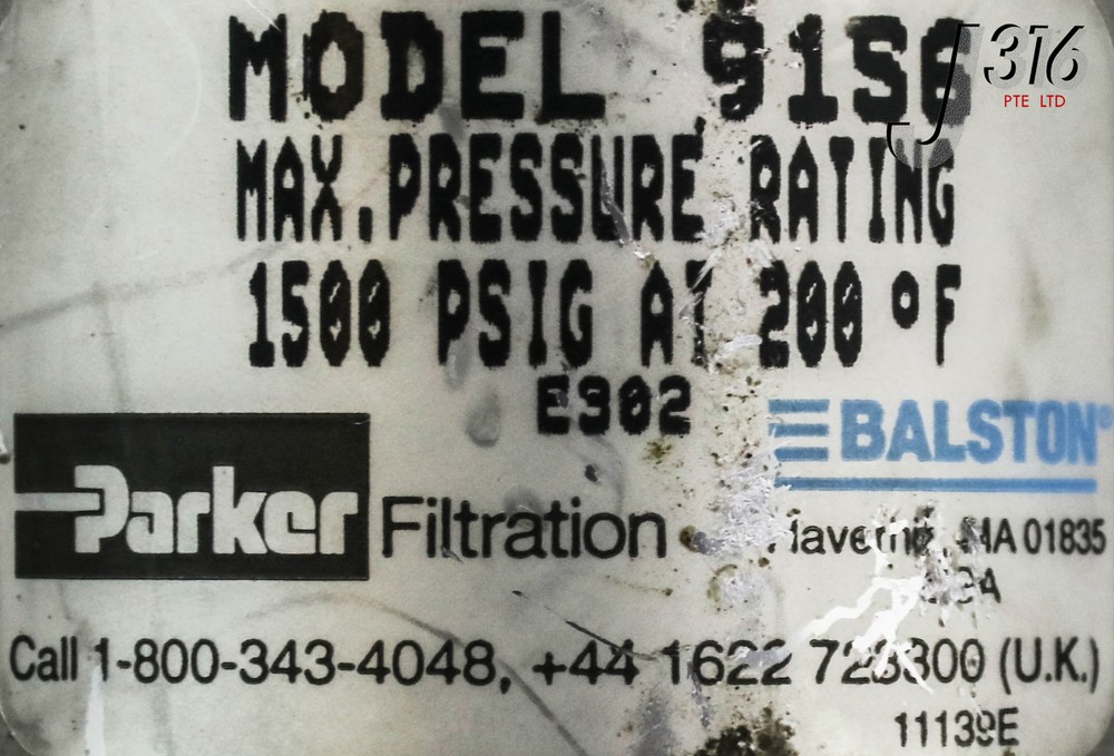 14656 PARKER COMPRESSED AIR FILTERS SAMPLE FILTER MODEL 91S6