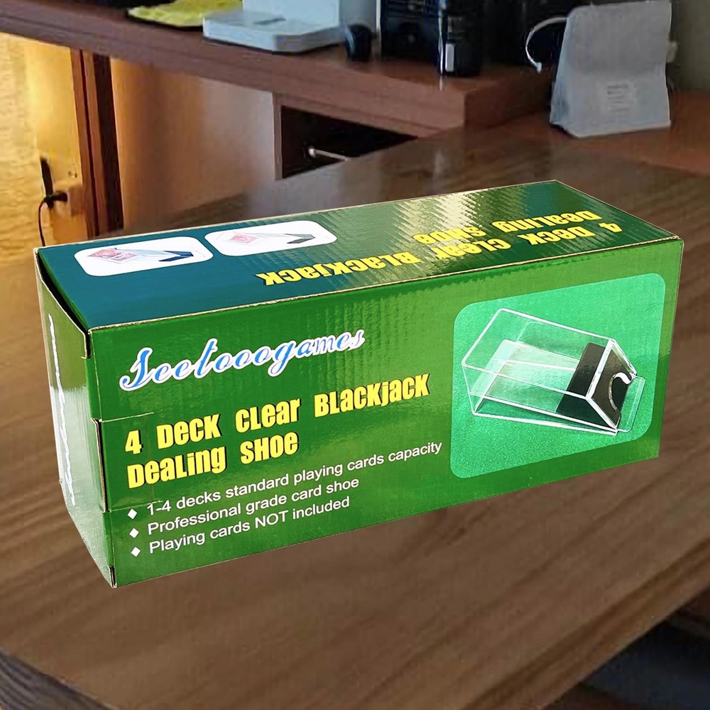 4 Deck Clear Blackjack Dealing Shoe