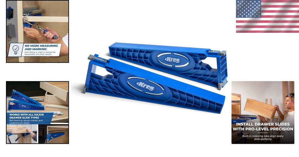 Drawer Slide Jig Set - Easy Cabinet Installation