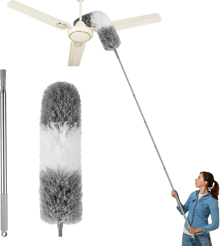 Dusters for Cleaning, Feather Duster with Extens Pole, Ceiling Fan