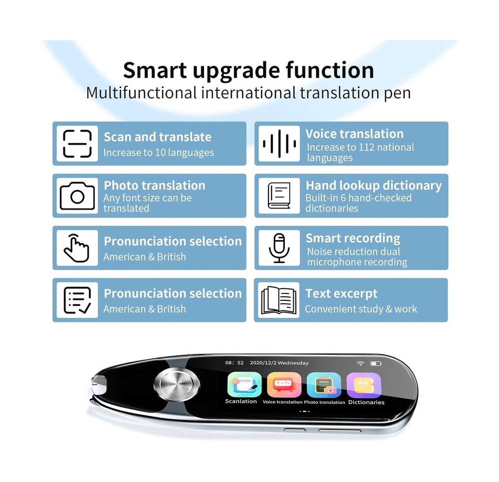 Translator Pen, Scanner Reader Pen 112 Languages OCR Digital Scanning Transla...