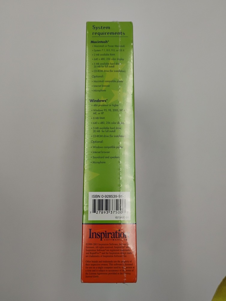 Inspiration Premier Tool To Develop Ideas Software Version 7.5 Windows/Mac New!