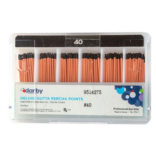 Deluxe Gutta Percha Points #40, Compartments, 120/Box
